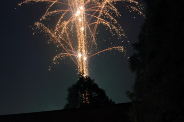 Beautiful fire works in the sky