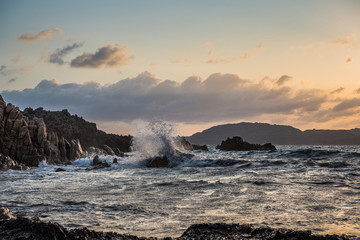 Landscape of La Maddalena Island, view from Cala Trinita, Sardinia, Italy