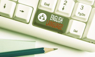 Handwriting text writing English Language. Conceptual photo third spoken native lang in world after...