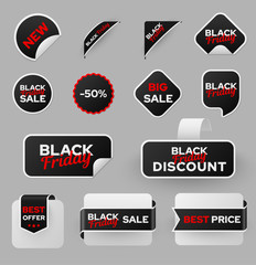 Sale promo offers vector label templates set