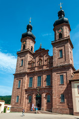 Fototapeta premium Black Forest in Bavaria, Germany. Untouched nature with mountains, forests, lakes and enchanting countries. The village of St. Peter.