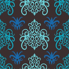 seamless pattern of borneo batik style. traditional Indonesian fabric motif. vector design inspiration. Creative textile background for fashion or cloth. culture motif of dayak