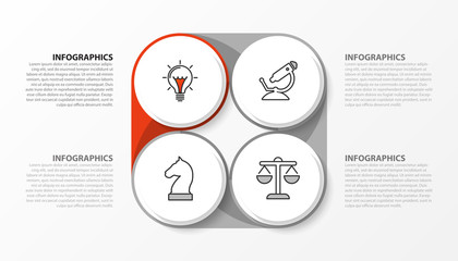 Infographic design template. Creative concept with 4 steps