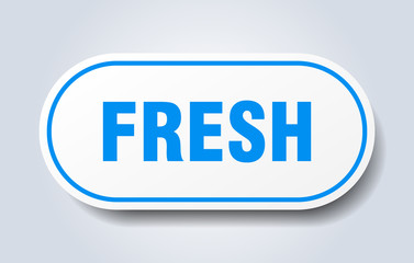 Fototapeta premium fresh sign. fresh rounded blue sticker. fresh