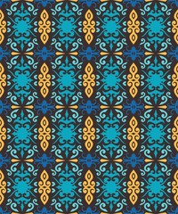 seamless pattern of borneo batik style. traditional Indonesian fabric motif. vector design inspiration. Creative textile background for fashion or cloth. culture motif of dayak