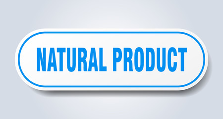 natural product sign. natural product rounded blue sticker. natural product