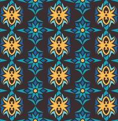 seamless pattern of borneo batik style. traditional Indonesian fabric motif. vector design inspiration. Creative textile background for fashion or cloth. culture motif of dayak