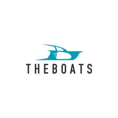 boat logo - design vector illustration