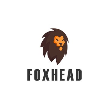 lion head logo - design vector illustration