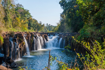 Fototapeta na wymiar Pha Suam Waterfall, Laos
