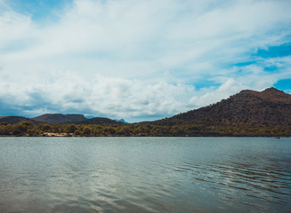 landscape at majorca with small lake