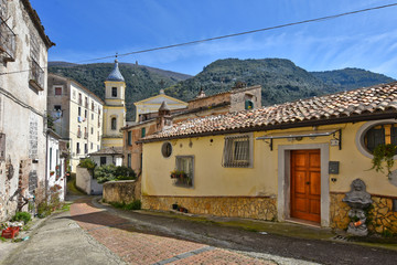 Fototapeta na wymiar A small town in the Matese region of the province of Caserta, Italy