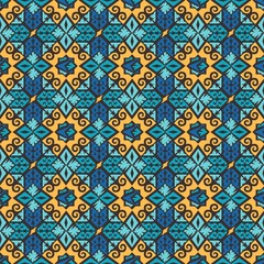 traditional seamless pattern of batik motif. Stylish fabric vector design. Creative textile background for fashion or cloth. Borneo style