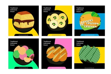 templates card of indonesia tradional cakes