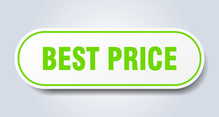 best price sign. best price rounded green sticker. best price