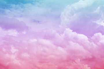 Beautiful vintage of colorful cloud and sky abstract for background, soft color and pastel color
