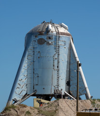  Boca Chica Village, Texas / United States - August 16, 2019: SpaceX's Starhopper, Starship prototype