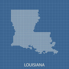 Fototapeta na wymiar map of Louisiana