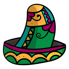 Cinco De Mayo celebration. Mexican Sombrero. National traditional latino costume hat Mexican. - Vector.
