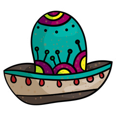 Cinco De Mayo celebration. Mexican Sombrero. National traditional latino costume hat Mexican. - Vector.