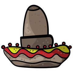 Cinco De Mayo celebration. Mexican Sombrero. National traditional latino costume hat Mexican. - Vector.