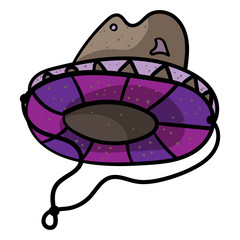 Cinco De Mayo celebration. Mexican Sombrero. National traditional latino costume hat Mexican. - Vector.