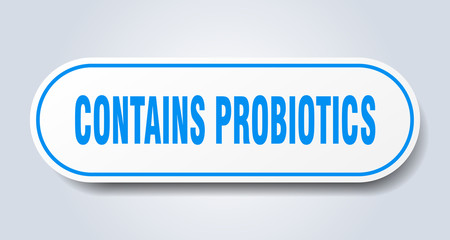 contains probiotics sign. contains probiotics rounded blue sticker. contains probiotics