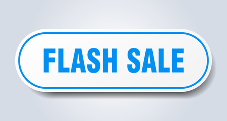flash sale sign. flash sale rounded blue sticker. flash sale