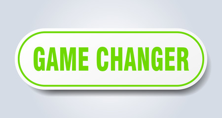 game changer sign. game changer rounded green sticker. game changer