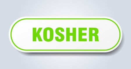 kosher sign. kosher rounded green sticker. kosher
