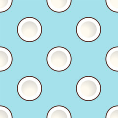 Coconut seamless pattern