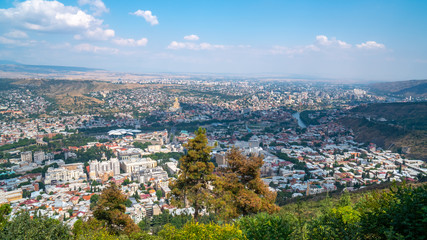 Areal view of Tbilisi City. Beautiful Place to travel. © k_samurkas