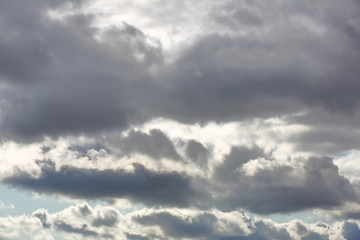 Picturesque textured clouds in the sky at the daytime