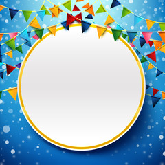 Blank circle with rainbow colorful celebration flags design element 0002