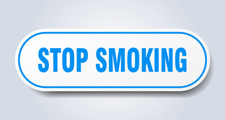 stop smoking sign. stop smoking rounded blue sticker. stop smoking