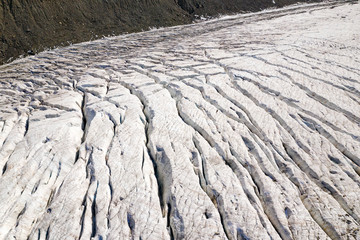 Svizzera - Engadina - Ghiacciaio del Morteratsch - vista aerea (settembre 2019)