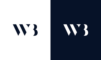 Abstract letter WB logo. This logo icon incorporate with abstract shape in the creative way.