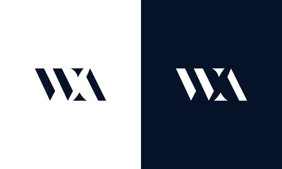Abstract letter WA logo. This logo icon incorporate with abstract shape in the creative way. - obrazy, fototapety, plakaty