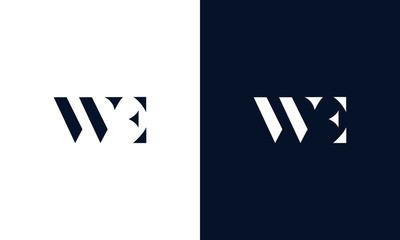 Abstract letter WE logo. This logo icon incorporate with abstract shape in the creative way.