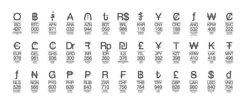 All sale money symbols