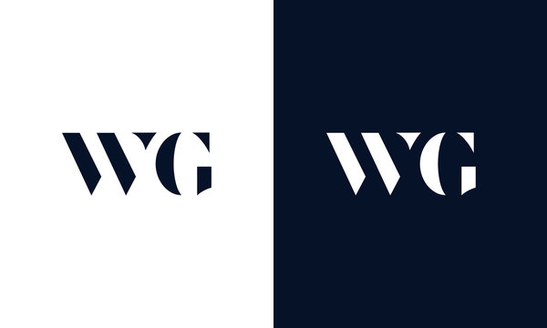 Abstract letter WG logo. This logo icon incorporate with abstract shape in the creative way.