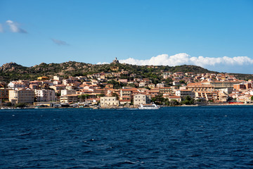 Fototapeta na wymiar View from the seaside town of La Maddalena, Sardinia, Italy