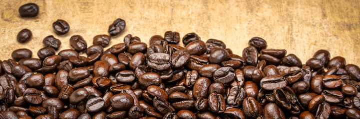 dark French roast coffee beans