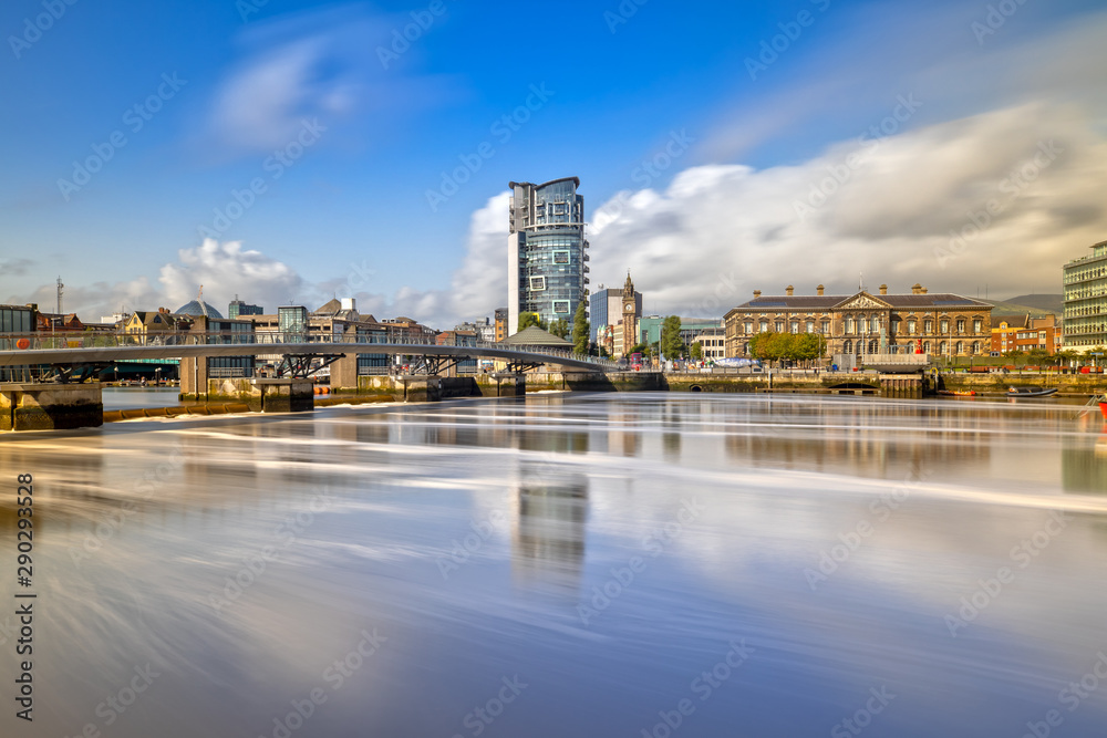 Wall mural the custom house and lagan river in belfast, northern ireland - Wall murals