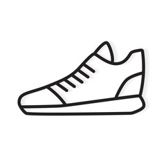 black running shoe icon- vector illustration