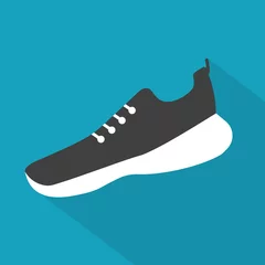 Foto op Canvas running shoe icon- vector illustration © chrupka