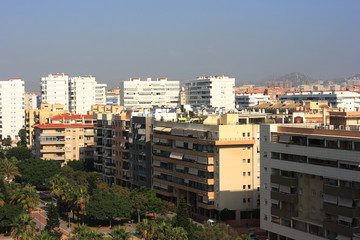 Parks of the city of Malaga, Coast del Sol.
