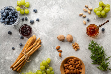 Frame of organic healthy food