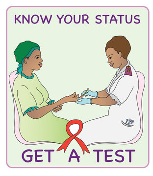 HIV AIDS - Know Your Status Poster