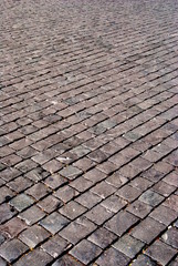 Stone pavement in a city. patterned stone pavement.
